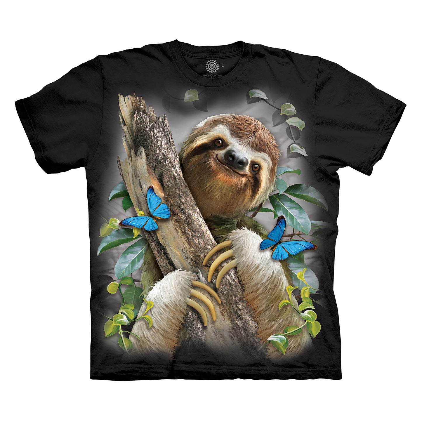 The Mountain Men's Sloth & Butterflies T-Shirt