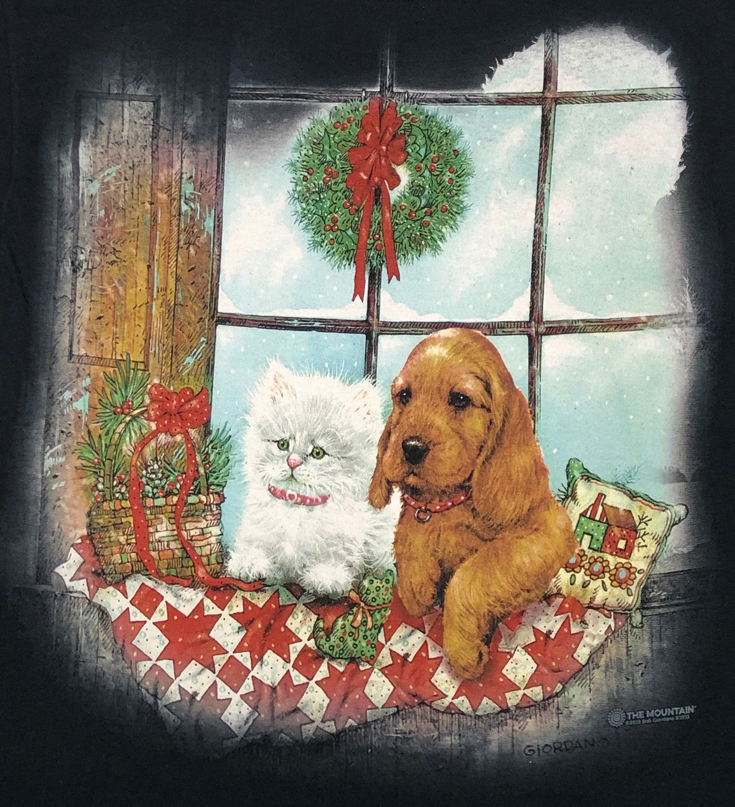 The Mountain Men's Winter Christmas Snow Cats Dogs Santa Theme Collection