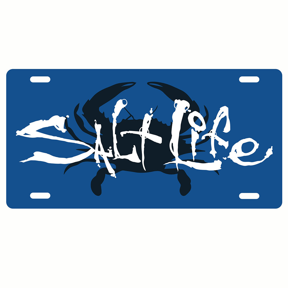 Salt Life Salty Crab License Plate Royal