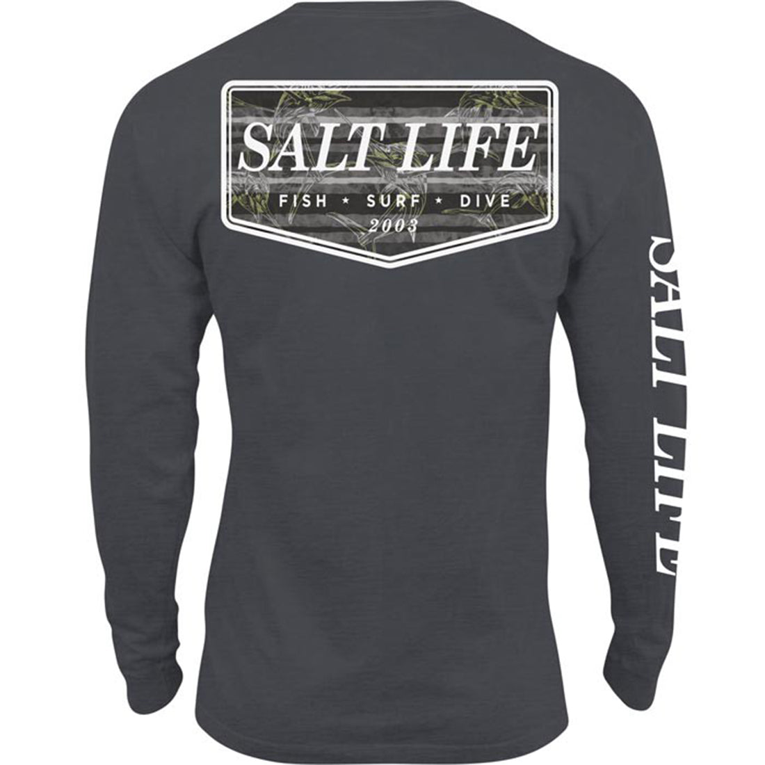 Salt Life Men's Marlin Sky Badge Sunburnt Long Sleeve Pocket Shirt