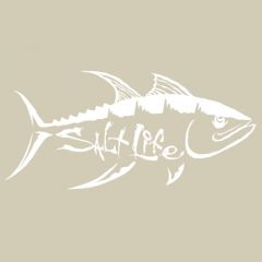 Salt Life Signature Tuna Decal Medium White