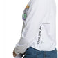 Vans Women's Tore Up Long Sleeve Crop Top T-Shirt, White, S
