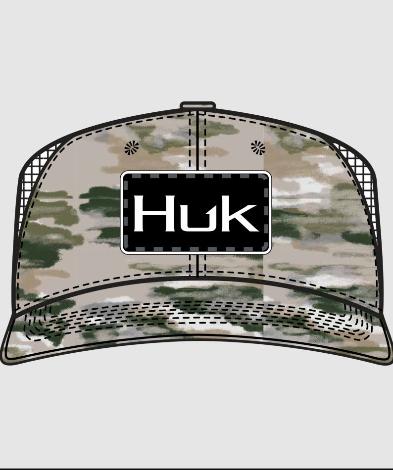 HUK Edisto Trucker Hat,Khaki